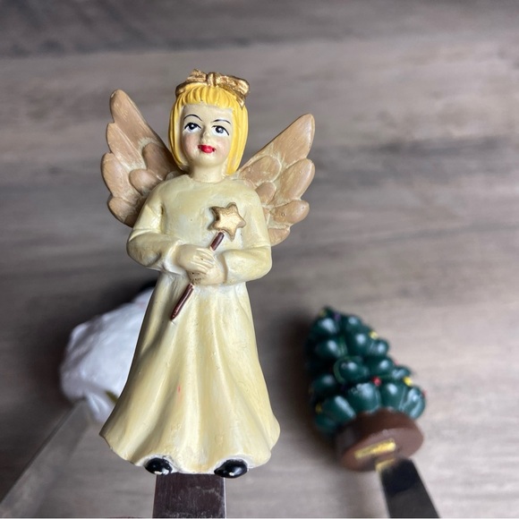 Holiday Figurine Individual Spreader Set of 3 - Angel, Snowman, & Christmas Tree - Picture 5 of 11